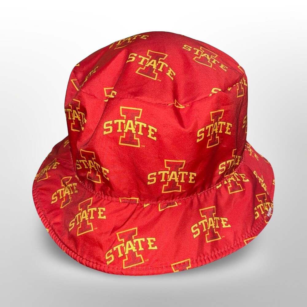 Iowa State Cyclones Reversible Bucket Hat White Red 515 Area Code NCAA College